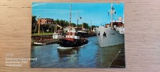 Postkarte Schlepper Bugsier 8? Brunsbüttelkoog Schleuse ungel_