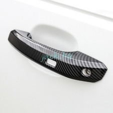 Para Audi A4 A5 Q5 SQ5 2017-2024 Fibra de Carbono Exterior Manija de Puerta Cubierta Tapicería