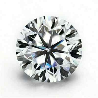 2 Ct Natural Round White Diamond, VVS1 Clarity, D Color Grade, Certified D1
