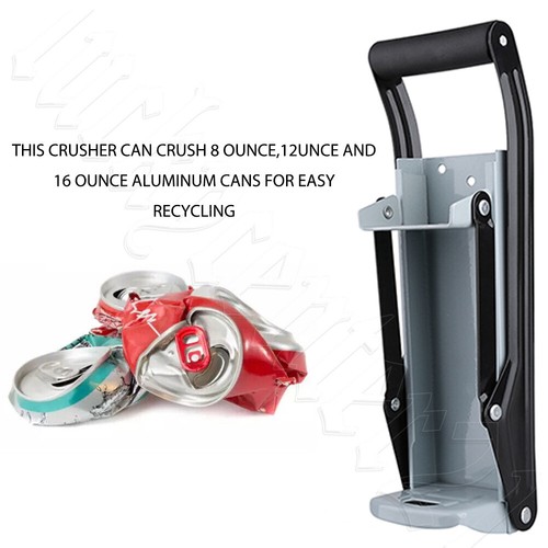 Heavy Duty Aluminium Can Crusher Wall Mount Bottle Opener Beer Soda Smasher - Picture 8 of 12