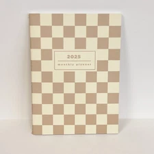 Pen & Gear 2025 Monthly Planner 5.5" x 7.5" Checker Print NEW