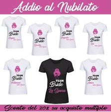 T-SHIRT MAGLIA KIT ADDIO AL NUBILATO TEAM BRIDE SPOSO MATRIMONIO ADDIO CELIBATO