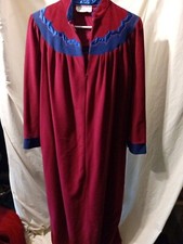 Vintage Caftan Bathrobe housecoat 70s Red Medium