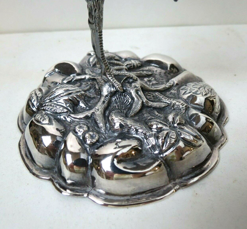Fabulous Solid STERLING SILVER Heron Water Bird Sculpture Figurine Hallmarked - Picture 7 of 12