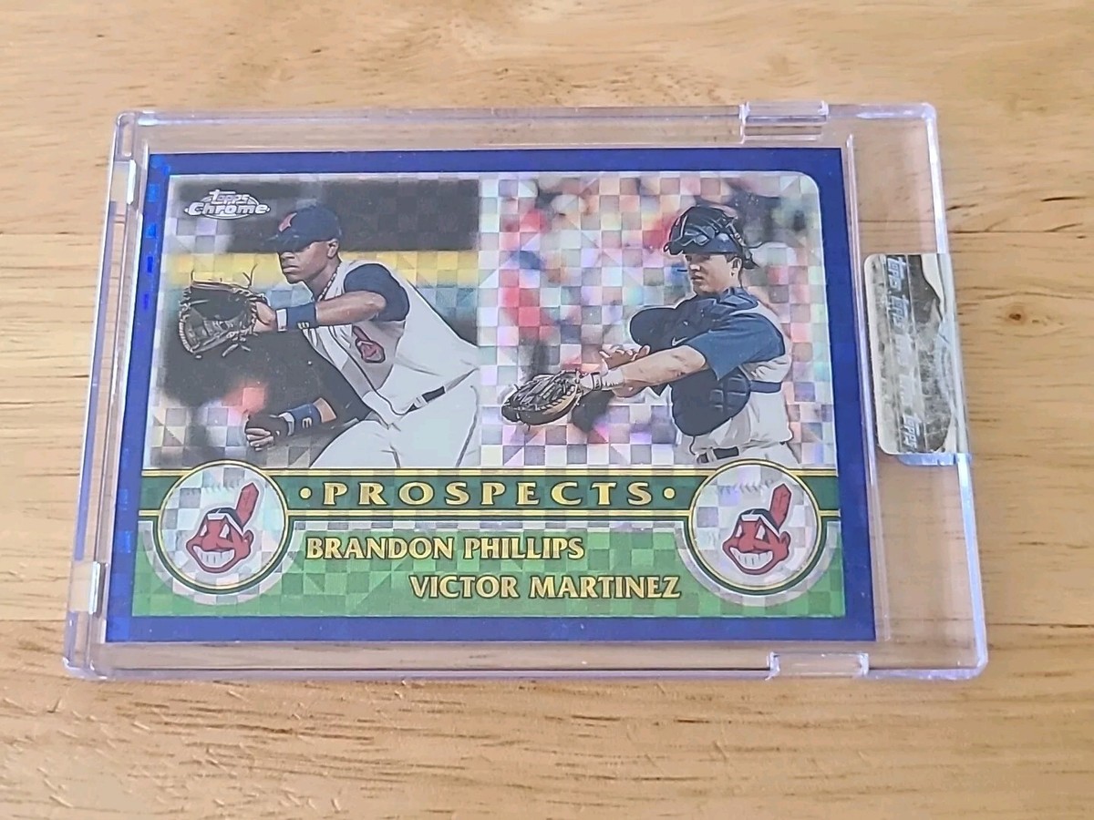 2003 Topps Chrome Unc Blue X-Fractor /57 Brandon Phillips Victor