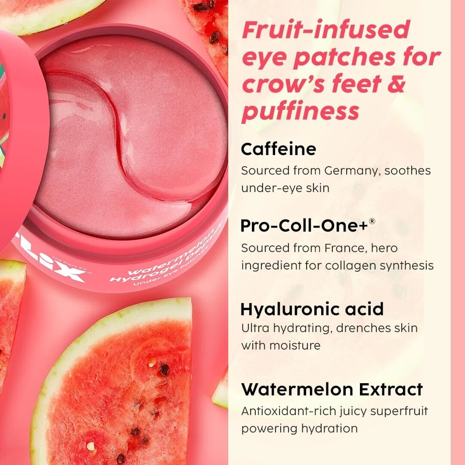 PLIX - THE PLANT FIX Watermelon Hydrogel Under Eye Patches for Dark Circles - Image 4 of 4