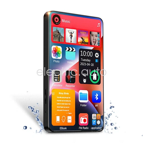 4 inch Full Touch Screen Bluetooth 5.2 Android MP3 Music MP4 Video Player 128GB