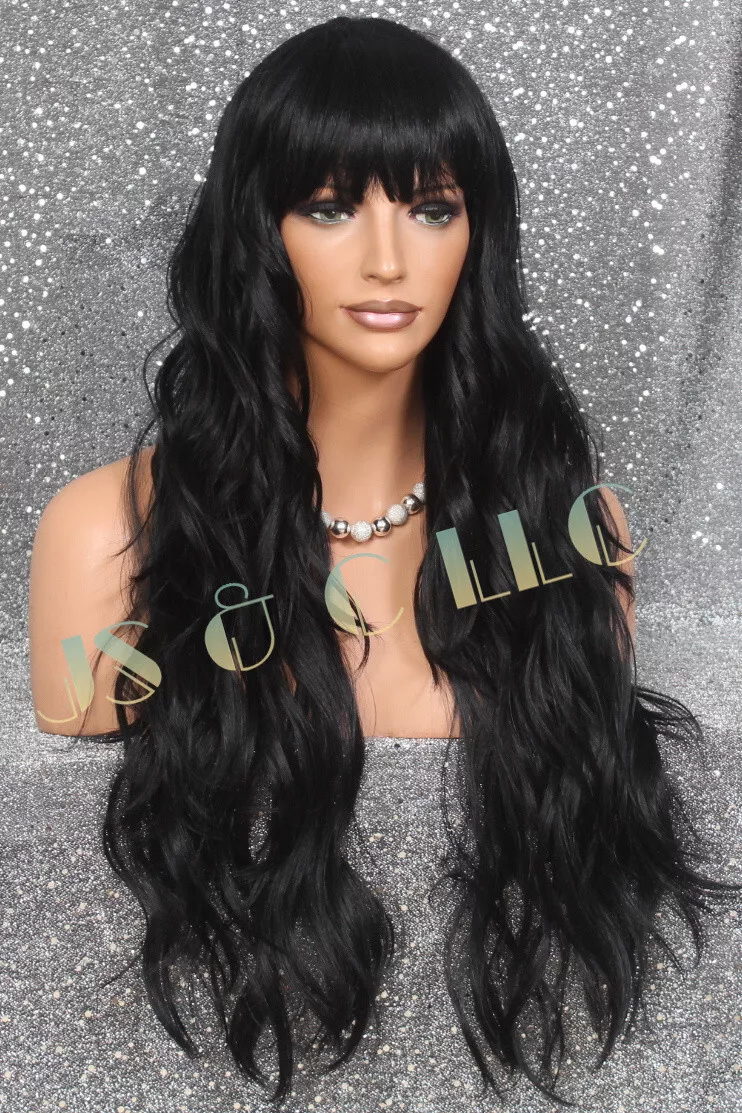 Human hair wigs top bangs african american