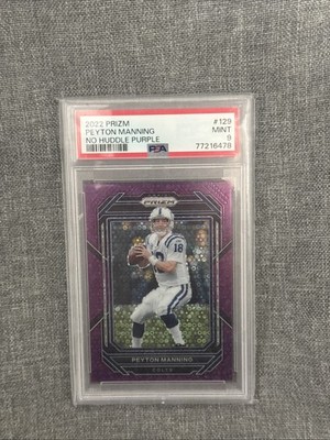 2022 Panini Prizm - Peyton Manning #129 Purple No Huddle Prizm 18/35 EBAY 1/1