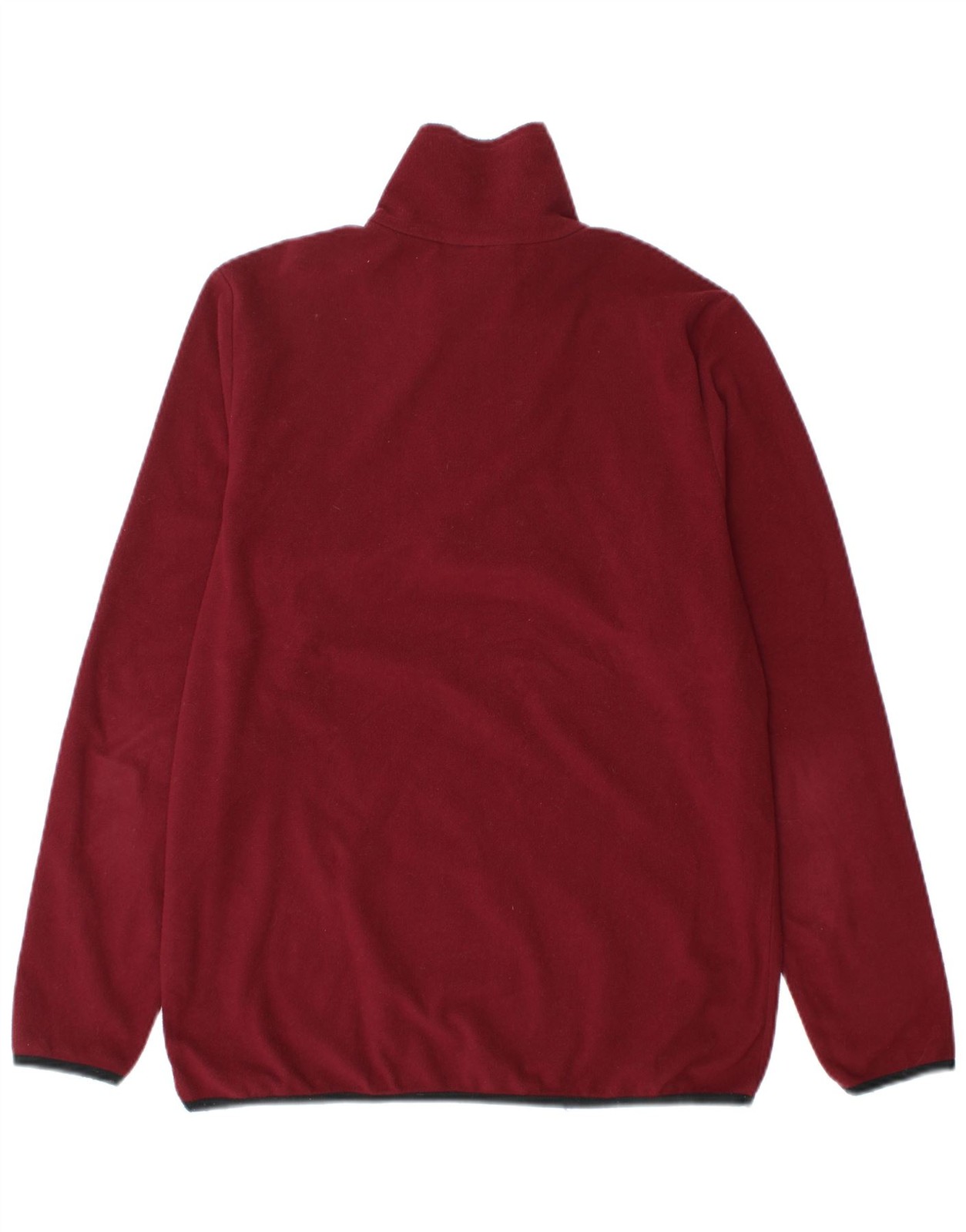 Lotto Mens Zip Neck Fleece Jumper Medium Burgundy Polyester CN08 image 2