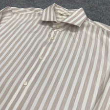 Suitsupply Cotton Tencel Extra Slim Fit Dress Shirt Mens 42-16.5 Vertical Stripe