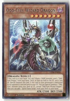 #LED6-EN046 - Odd-Eyes Wizard Dragon - Rare,1st Ed WB1 R