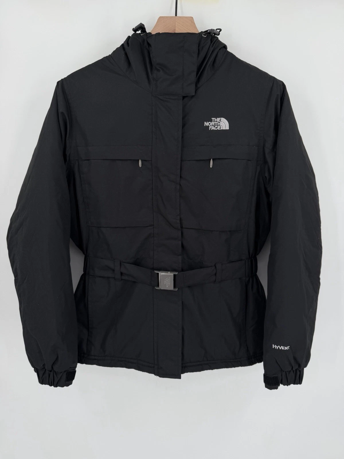 THE NORTH FACE Jacket Womens Small Black HyVent Primaloft Belted Hooded
Opens in a new window or tab