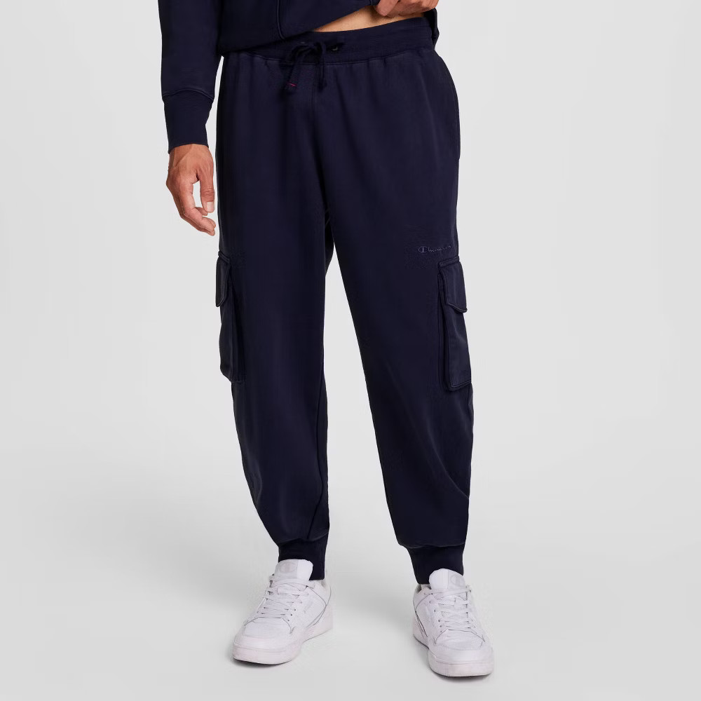 Champion Mens Washed Cargo Fleece Jogger Pants - Navy S 2890₽