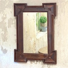 Ancien Miroir Mural en Bois - Napoléon III - Fin