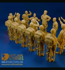 Mussolini nad his troops WW2 diorama 1:16 3D Printed Resin scene