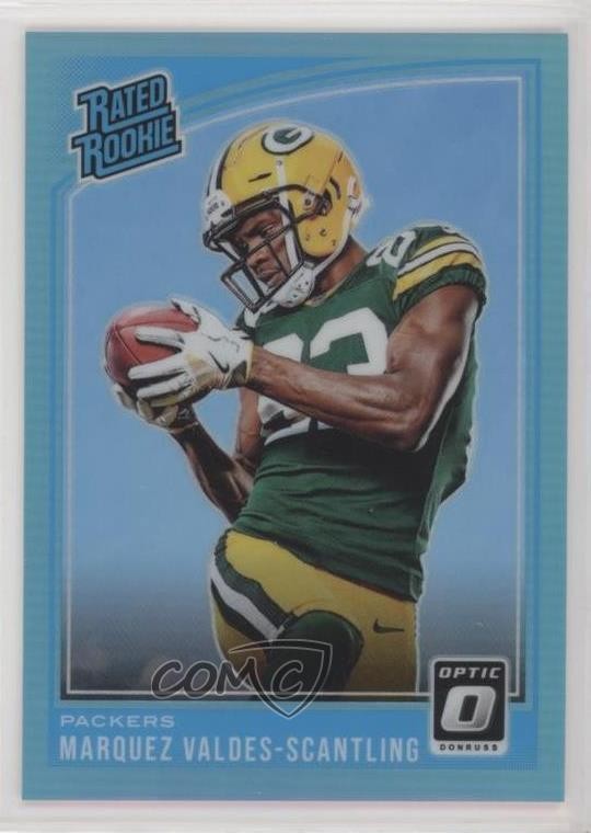 2018 Donruss Optic Rated Aqua Prizm /299 Marquez Valdes-Scantling Rookie RC 09wc
