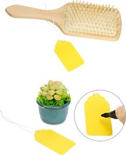 Yellow Paper Gift Tags 500 Pcs 2.76 x 1.69 Writable Labels with String Hang Tags