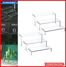 Acrylic Display Risers 6 Pack 3 Heights 5mm Thick Clear Stands for Figures