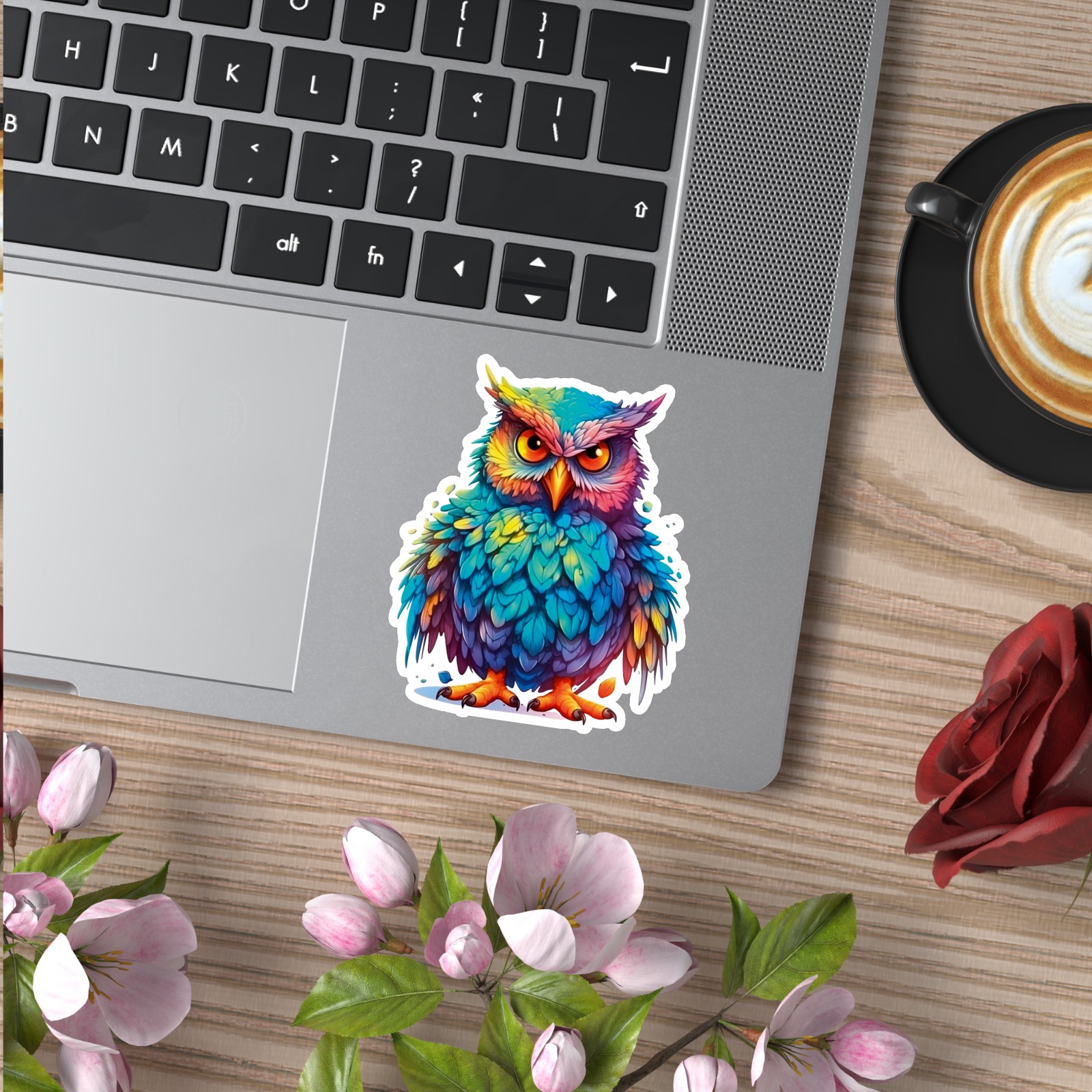 Rainbow Owl - Vinyl Decal Sticker - Car Window Laptop - ebn11397