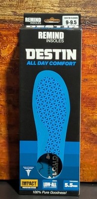 Remind Insoles Destin Clouds All Day Comfort Insoles 5.5mm Low-All Arch M 9-9.5