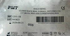 PMT Halo System Closed Back Halo Ring XS 1201-1B w/ 10 Skull Pins, 3 Positioning