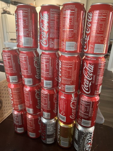1995 Thru 2000 Rare Holiday Santa Coca Cola Coke Cans Vintage x19 UNOPENED Empty - Afbeelding 7 van 13