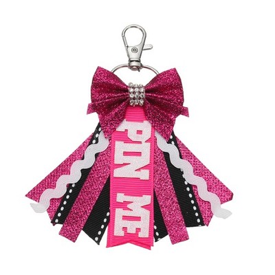 Pin Me Cheer Keychain, Cute Cheerleader Gifts Key Chains, Rose Red