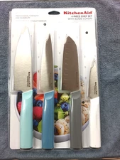 Kitchen-Aid 8pc. Japanese Steel Blade Knife Set VERY SHARP - Brand New / RARE
