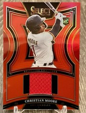 2025 Panini Select Baseball Selective Swatches Christian Moore Relic Red 29/99