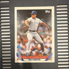 Topps 1993 Brian Bohanon #638 Texas Rangers MLB Baseball Base Set Card