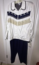 Alfred Dunner Jacket Size 16 Vintage Zip Retro Throwback Lightweight Pant Set
