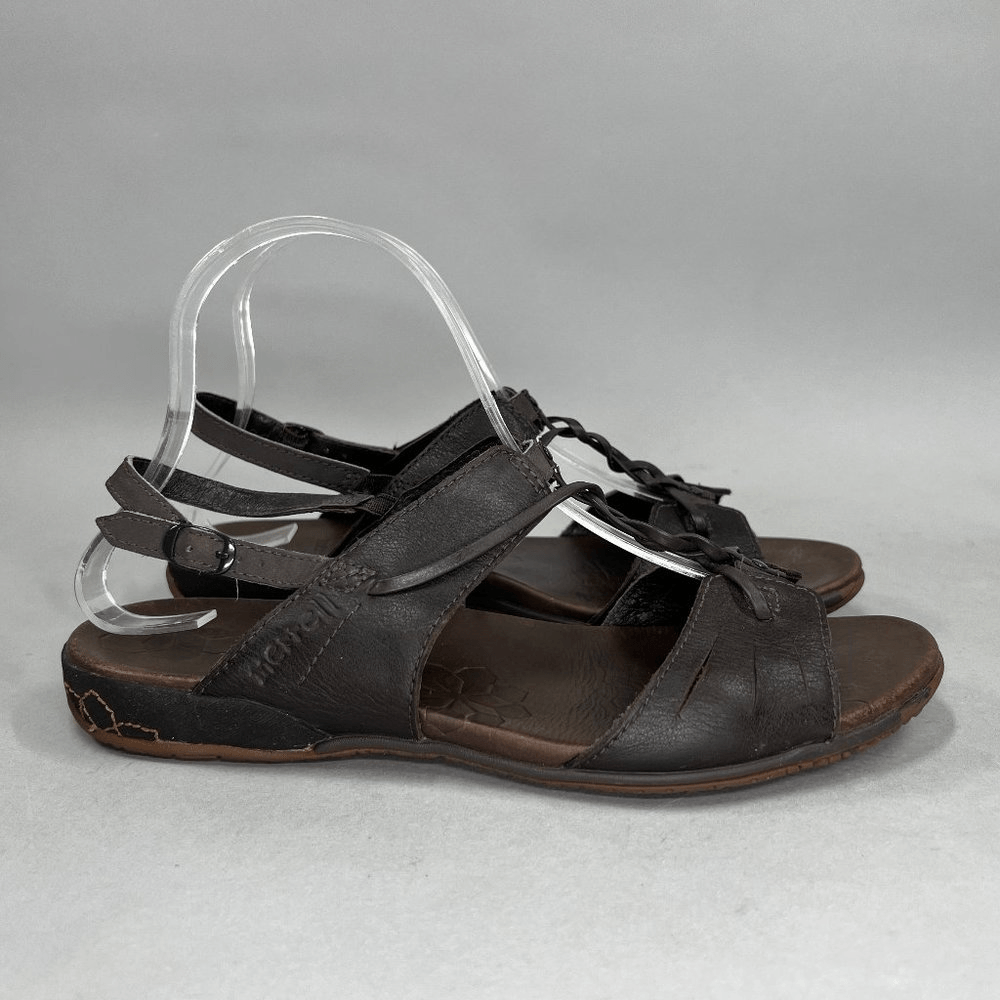 Merrell Micca Sandali Donna 8 Pelle Marrone Outdoor Attivo Comfort Cinturino