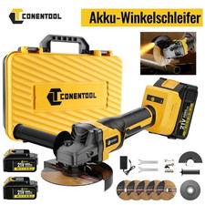Akku Winkelschleifer 21V Trennschleifer Schleifmaschine Flex Mit 2 Batterien NEU