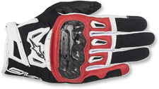 Alpinestars SMX-2 Air Carbon V2 Leather Gloves Black Red Men 2XL 35677171322X