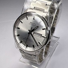Reloj MIDO Commander cronómetro esfera plateada acero inoxidable 40 mm -