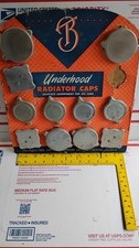Vintage Badger Radiator Caps Display Gas Station Antique Usa Automotive Chicago