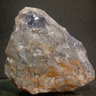 380g Apex Mine Massive Topaz Galena & Chalcopyrite Specimen Silver Mines MO