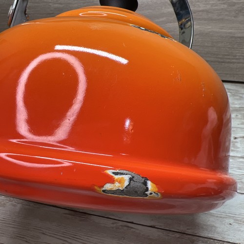 Le Creuset Tea Kettle Flame Orange Ombre Tea Pot 1.7 Quart Enameled **READ** - Bild 7 von 18
