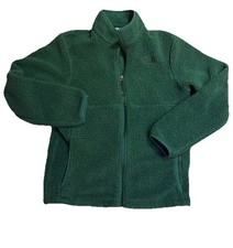 The North Face Boys XL 18/20 Full Zip Forest Green Sherpa Jacket
