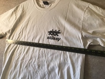 Stussy Surf Walk Shirt Adult Men's Large Surfboard White Mullet