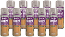 Clear Yacht Varnish Spray 400ml Wood Gloss Finish Indoor Outdoor | Multipack