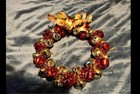 Red & Gold Bell Christmas Wreath, New — photo 1