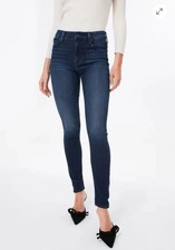 MOTHER Size 27 Denim The Looker French Electro Blue Mid Rise Skinny Jeans -Great