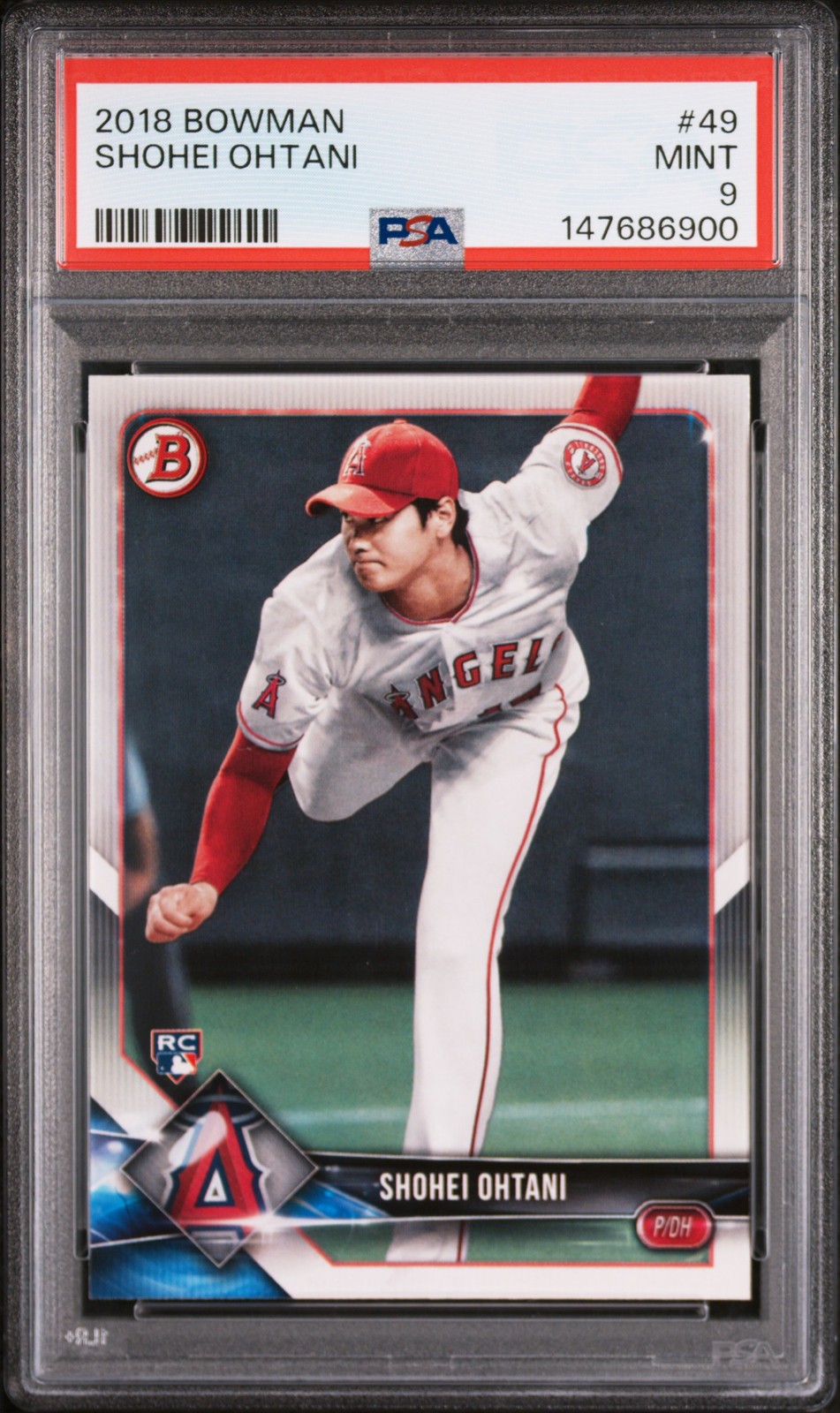 2018 BOWMAN #49 SHOHEI OHTANI ROOKIE RC PSA 9