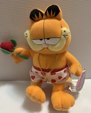 Vintage 7  Garfield     Boxers Holding Rose Russell Stover Mint with Tag Rare