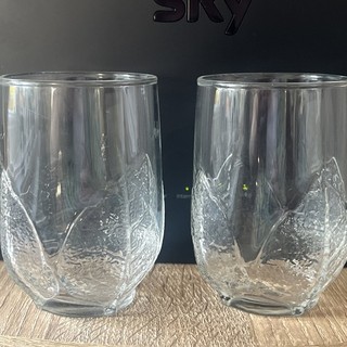 Pair Of Glasses Decorated With Leaves Unmarked Similar To Aspen Design