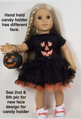 4pc HALLOWEEN Pumpkin Costume Doll Clothes & SHOES For 18'' American Girl (Debs)