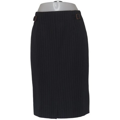 Informals, Bleistiftrock, Größe: 38, Schwarz, Polyester, Nadelstreifen #qed