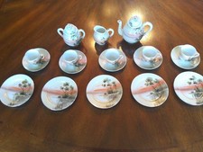20 Antique Child's Hand Painted NIPPON Tea Set Tea Pot Marked NIPPON